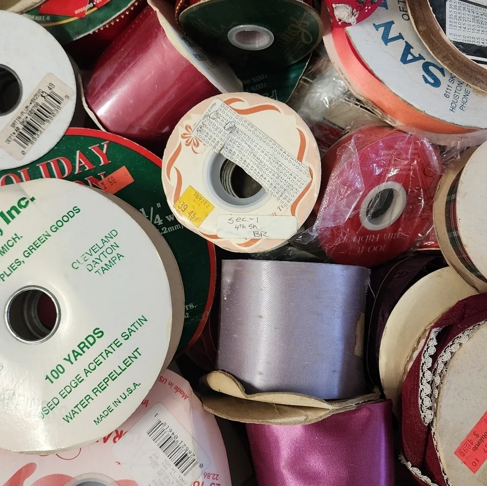 10 Random Ribbons For Wrapping Gifts New Or Used Holidays Chirstmas